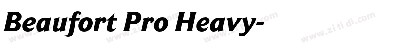 Beaufort Pro Heavy字体转换
